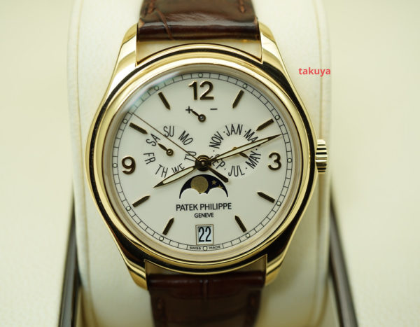 Patek PHILIPPE 5146J ANNUAL CALENDAR YELLOW GOLD CREAM DIAL SERVICED FULL SET