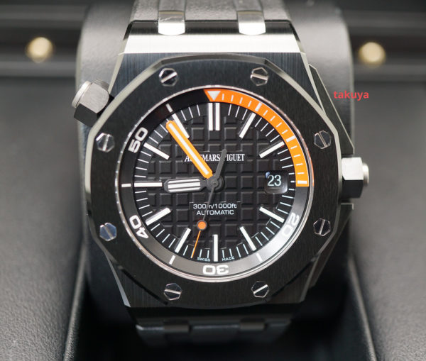 Audemars PIGUET ROYAL OAK OFFSHORE DIVER BLACK CERAMIC 15707CE SERVICED FULL SET