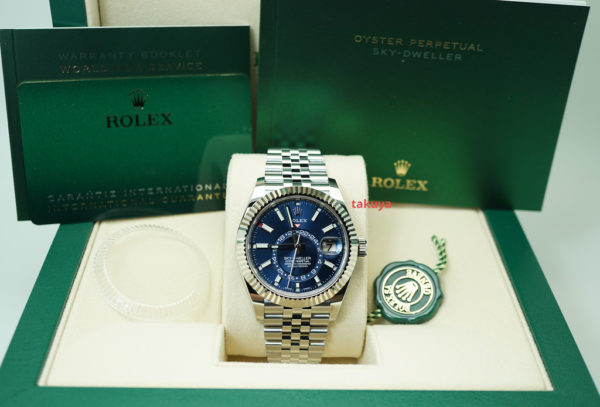 BRAND NEW Rolex 326934 SKY-DWELLER STAINLESS STEEL BLUE DIAL JUBILEE BAND 2021 MODEL - Image 2