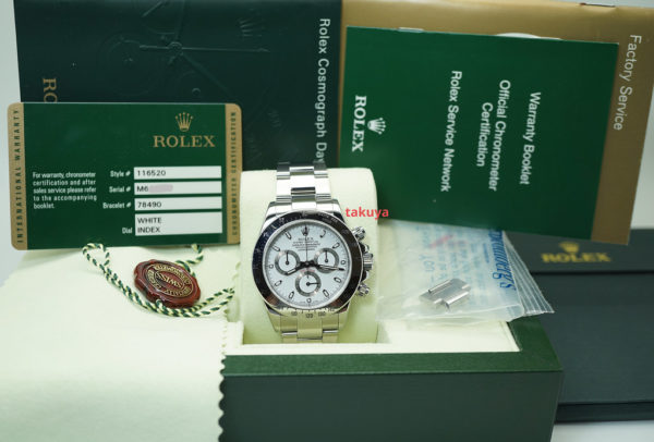 Rolex 116520 DAYTONA STAINLESS STEEL WHITE DIAL M SERIAL COMPLETE SET - Image 2