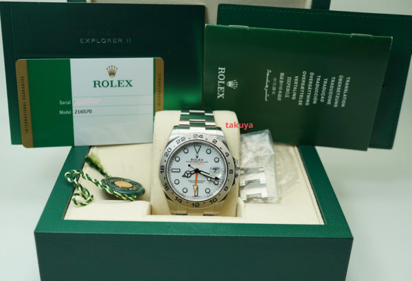 LIKE NEW Rolex 216570 EXPLORER 2 POLAR WHITE DIAL 42MM STICKERS FULL SET - Image 2
