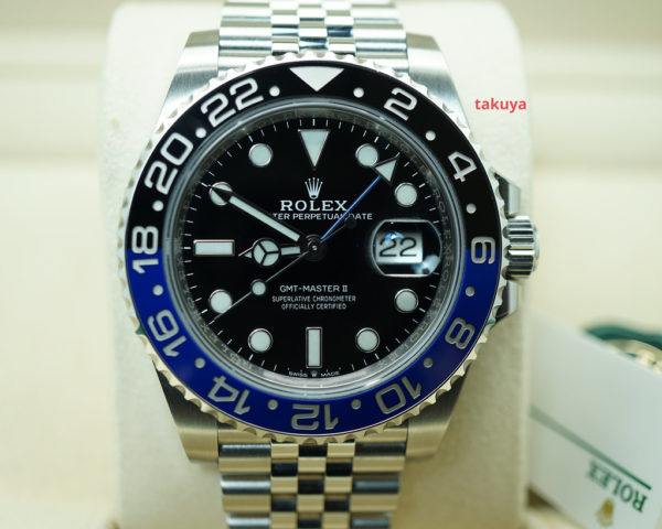 Rolex 126710BLNR GMT MASTER II BLACK BLUE BEZEL JUBILEE BAND 2019 FULL SET