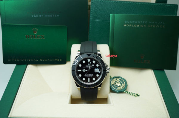 BRAND NEW Rolex 226659 YACHTMASTER 18K WHITE GOLD OYSTERFLEX 42MM 2021 FULL SET - Image 2