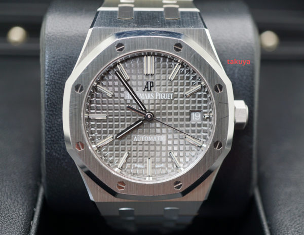 Audemars PIGUET ROYAL OAK 15450ST GREY RUTHENIUM DIAL 37MM 2020 WARRANT FULL SET