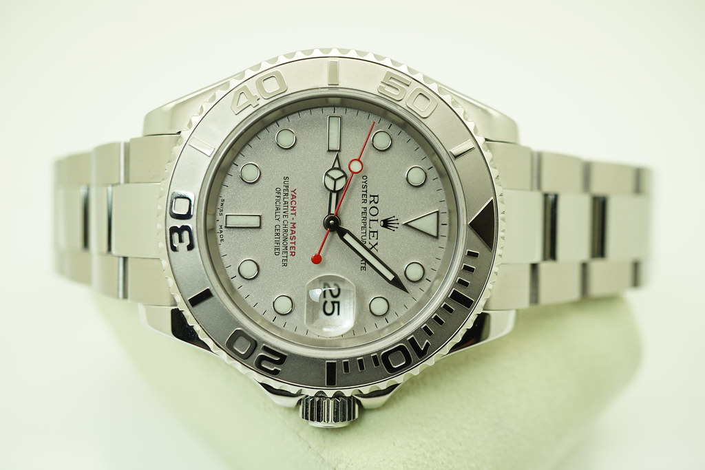 Rolex 16622 YACHTMASTER PLATINUM DIAL 40MM Z SERIAL SERVICED FULL SET ...