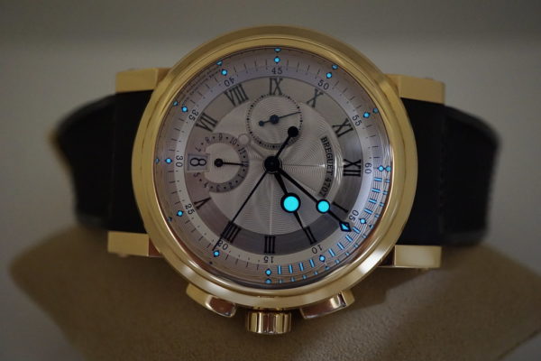 Breguet MARINE CHRONOGRAPH 5827 YELLOW GOLD SILVER DIAL 42MM FULL SET - Image 9