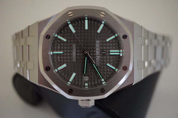 Audemars PIGUET ROYAL OAK 15450 GREY RUTHENIUM DIAL 37MM 2020 WARRANTY FULL SET - Image 12