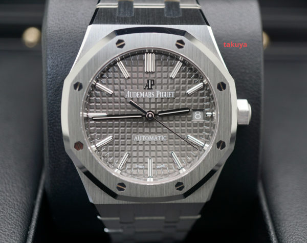 Audemars PIGUET ROYAL OAK 15450 GREY RUTHENIUM DIAL 37MM 2020 WARRANTY FULL SET