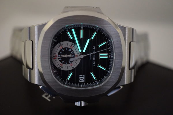 Patek PHILIPPE NAUTILUS 5980 CHRONOGRAPH STAINLESS STEEL BLUE DIAL COMPLETE SET - Image 12