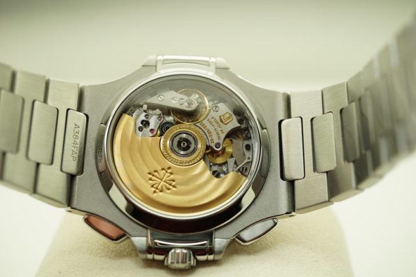 Patek PHILIPPE NAUTILUS 5980 CHRONOGRAPH STAINLESS STEEL BLUE DIAL COMPLETE SET - Image 9