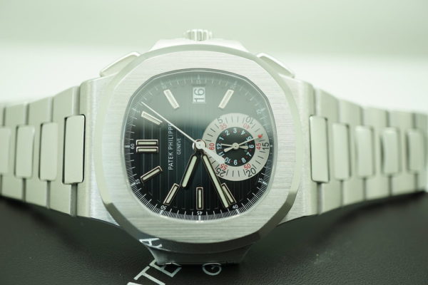 Patek PHILIPPE NAUTILUS 5980 CHRONOGRAPH STAINLESS STEEL BLUE DIAL COMPLETE SET - Image 11