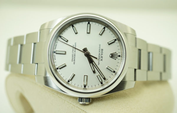 Rolex 114200 OYSTER PERPETUAL 34MM WHITE STICKS DIAL 2018 WARRANTY COMPLETE SET - Image 9