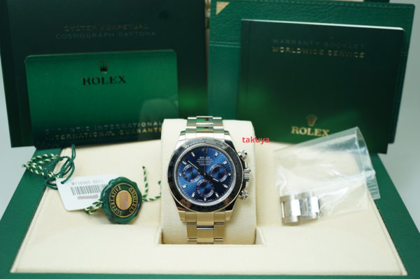 Rolex 116509 DAYTONA 18K WHITE GOLD BLUE DIAL 2020 WARRANTY COMPLETE SET - Image 2