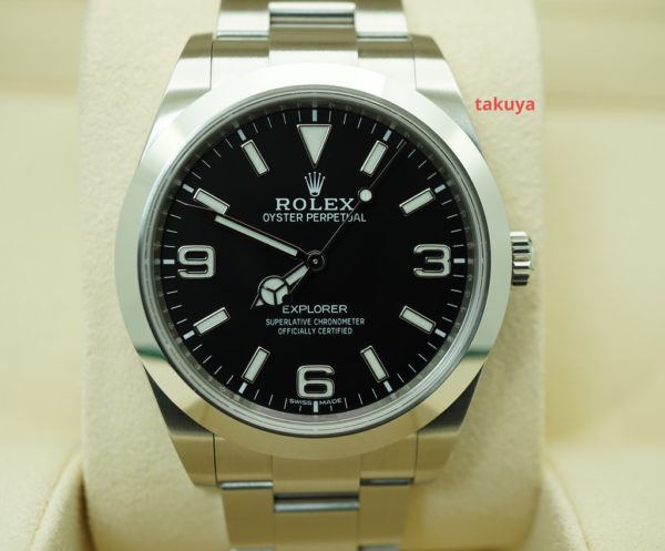 Rolex 214270 EXPLORER I FULL LUME DIAL 39MM 2018 WARRANTY FULL SET