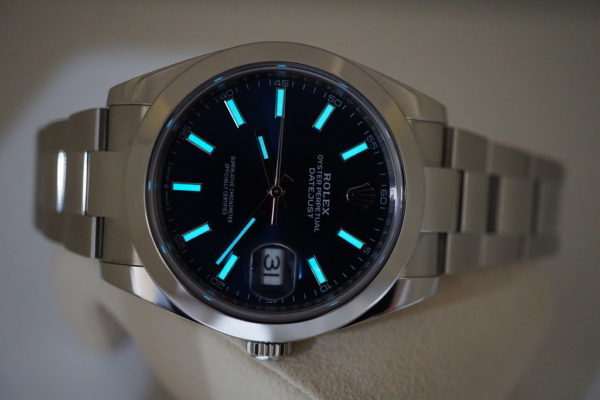 Rolex 126300 DATEJUST 41 BLUE STICK DIAL OYSTER BAND 2021 WARRANTY FULL SET - Image 11