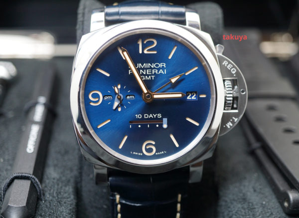 Panerai PAM 689 LUMINOR 1950 10 DAYS GMT SUNBURST BLUE DIAL 44MM FULL SET