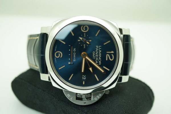 Panerai PAM 689 LUMINOR 1950 10 DAYS GMT SUNBURST BLUE DIAL 44MM FULL SET - Image 8