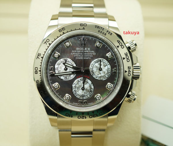 BRAND NEW Rolex 116509 COSMOGRAPH DAYTONA 18K WG BLACK MOP DIAMONDS DIAL 2021 FULL SET