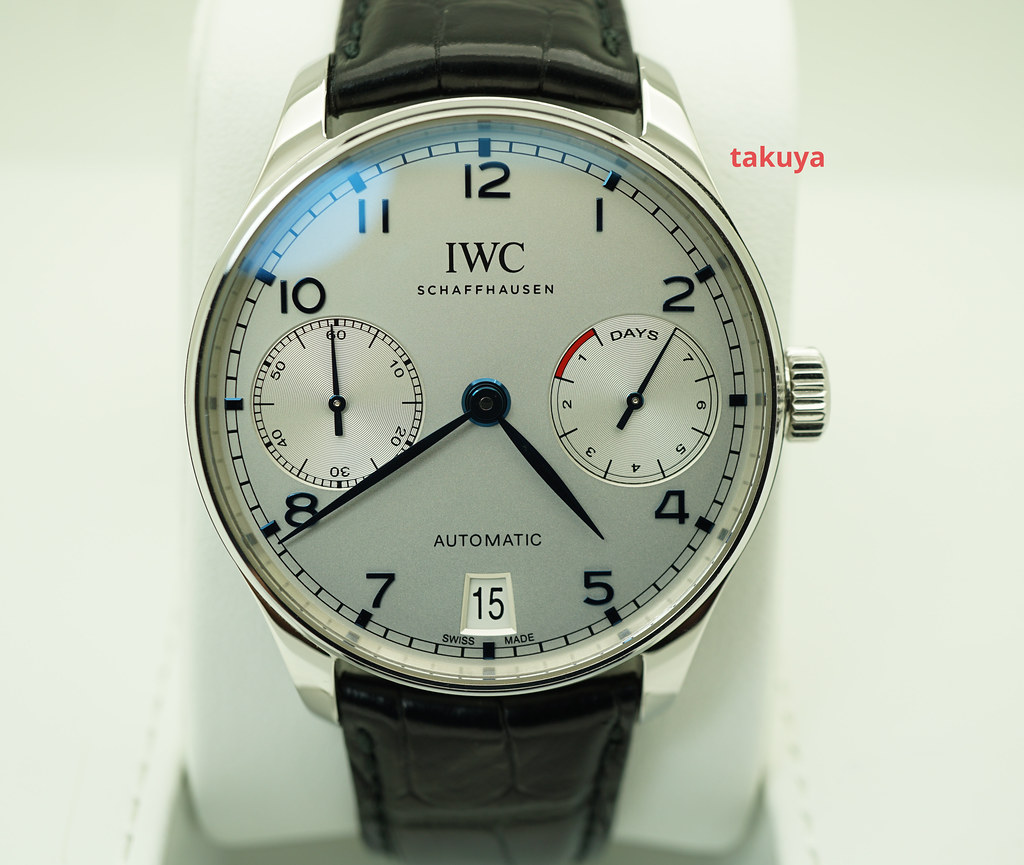 IWC PORTUGUESE IW500705 SILVER BLUE DIAL 7 Days