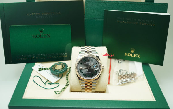 MINT Rolex 126231 DATEJUST 36 ROSE GOLD STEEL WIMBLEDON DIAL JUBILEE 2021 MODEL - Image 2