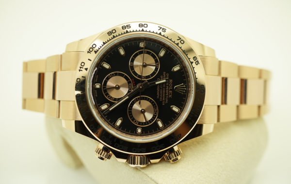 Rolex 116505 DAYTONA 18K ROSE GOLD BLACK DIAL 2018 WARRANTY FULL SET - Image 9