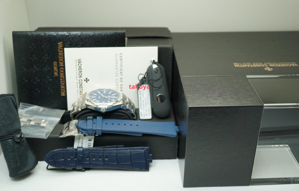 Vacheron CONSTANTIN OVERSEAS 47040 BLUE DIAL STEEL BRACELET STRAPS FULL SET - Image 2