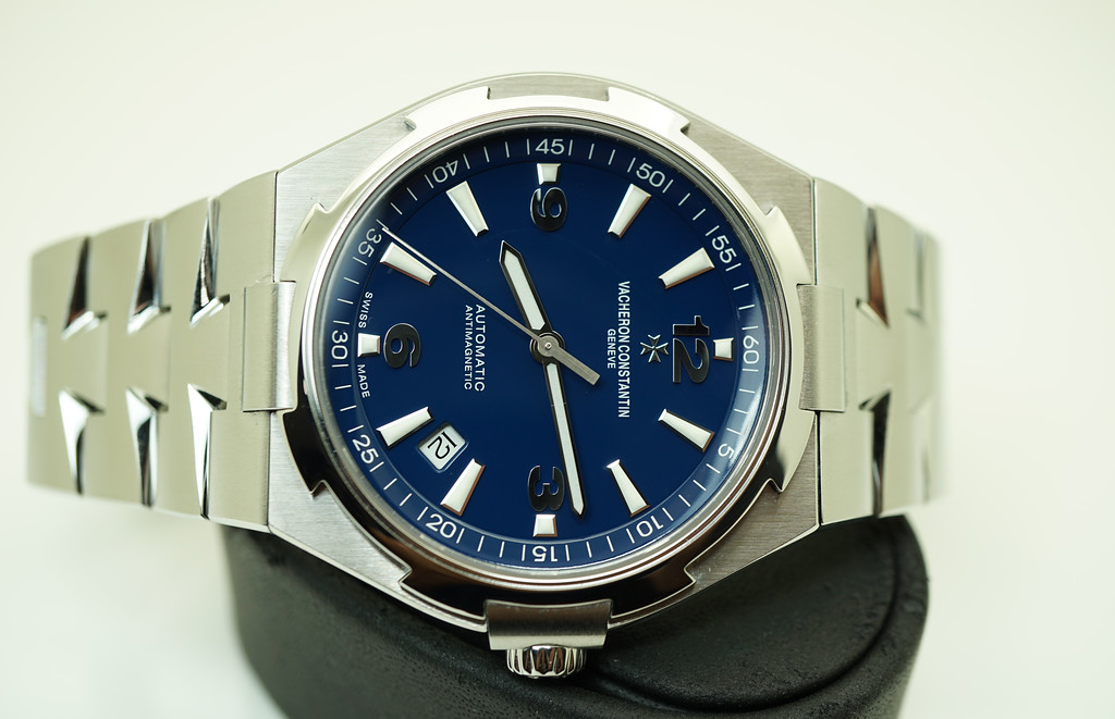 Vacheron CONSTANTIN OVERSEAS 47040 BLUE DIAL STEEL BRACELET STRAPS FULL ...