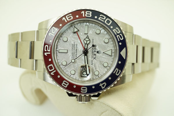 Rolex 126719BLRO 18K WG GMT MASTER II PEPSI BEZEL METEORITE DIAL 2020 FULL SET - Image 9