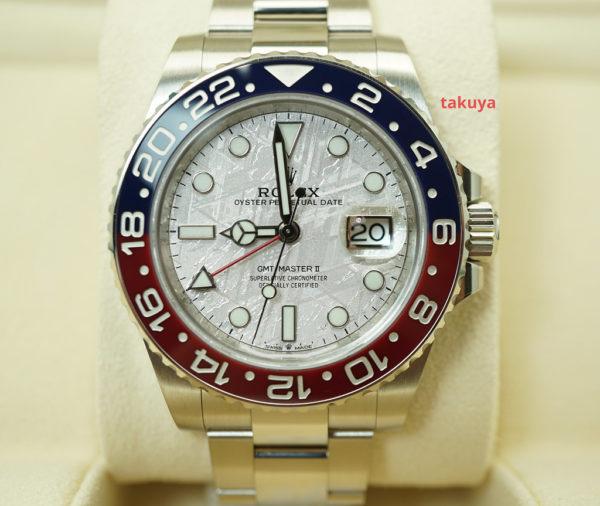 Rolex 126719BLRO 18K WG GMT MASTER II PEPSI BEZEL METEORITE DIAL 2020 FULL SET