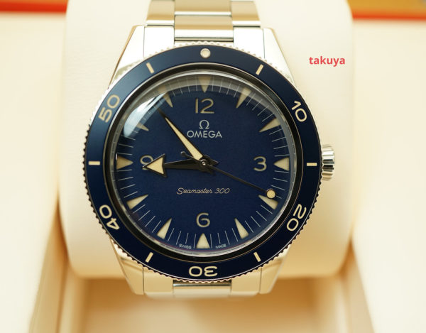 NEW Omega SEAMASTER 300M CO-AXIAL MASTER STAINLESS STEEL BLUE DIAL 2021 FULL SET