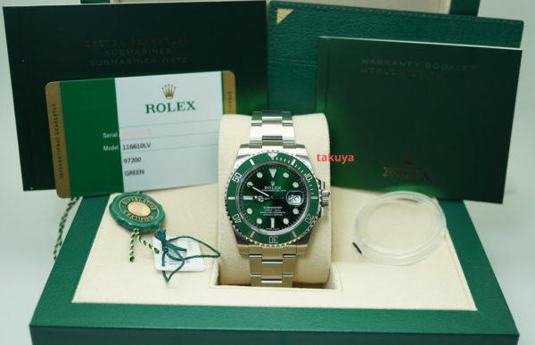 Rolex 116610LV SUBMARINER HULK GREEN DIAL 2020 WARRANTY FULL SET - Image 2