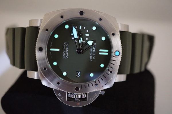 Panerai PAM 1055 SUBMERSIBLE VERDE MILITARE GREEN DIAL 42MM 2020 WARRANTY FULL SET - Image 10
