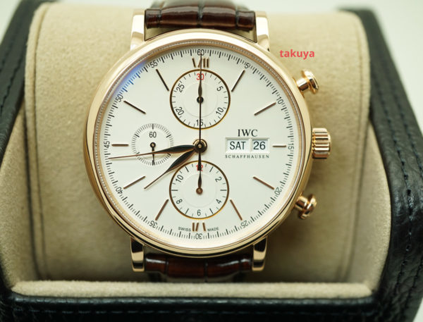 IWC PORTOFINO CHRONOGRAPH ROSE GOLD IW391025 42MM 2020 WARRANTY FULL SET