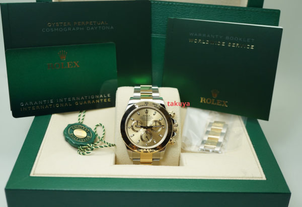 MINT Rolex 116503 DAYTONA TWO TONE YELLOW GOLD SS CHAMPAGNE DIAL 2021 FULL SET - Image 2