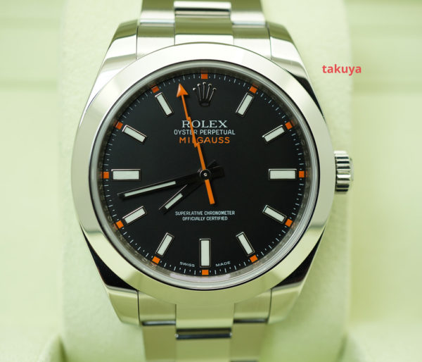 Rolex 116400 MILGAUSS STAINLESS STEEL BLACK DIAL 2007 40MM FULL SET