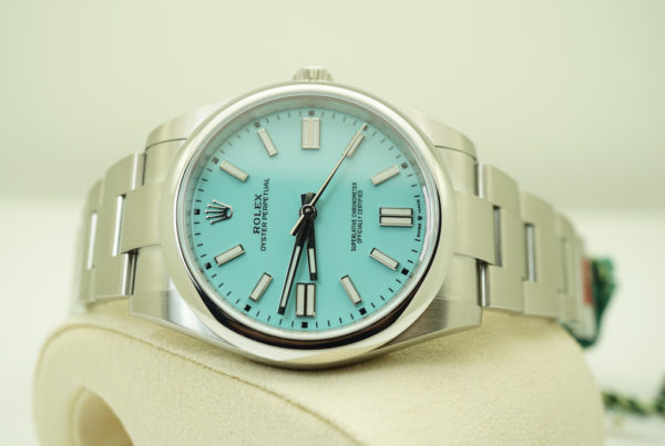 BRAND NEW Rolex 124300 OYSTER PERPETUAL TIFFANY TURQUOISE DIAL 41MM 2021 COMPLETE SET - Image 10