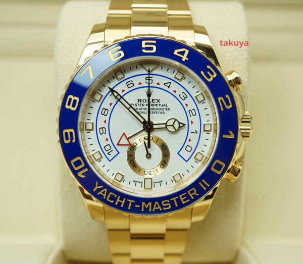 Rolex 116688 YACHTMASTER II YELLOW GOLD NEWER DIAL 2021 WARRANTY FULL SET