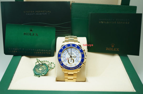 Rolex 116688 YACHTMASTER II YELLOW GOLD NEWER DIAL 2021 WARRANTY FULL SET - Image 2