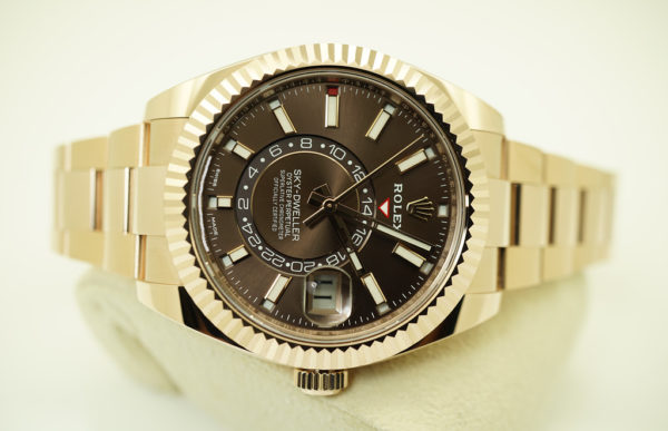 Rolex 326935 SKY-DWELLER 18K ROSE GOLD CHOCOLATE STICK DIAL 2021 COMPLETE SET - Image 9