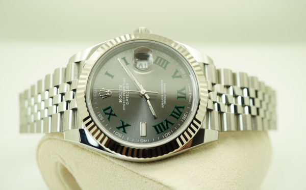 Rolex 126334 DATEJUST 41 FLUTED BEZEL WIMBLEDON SLATE DIAL JUBILEE 2021 FULL SET - Image 10