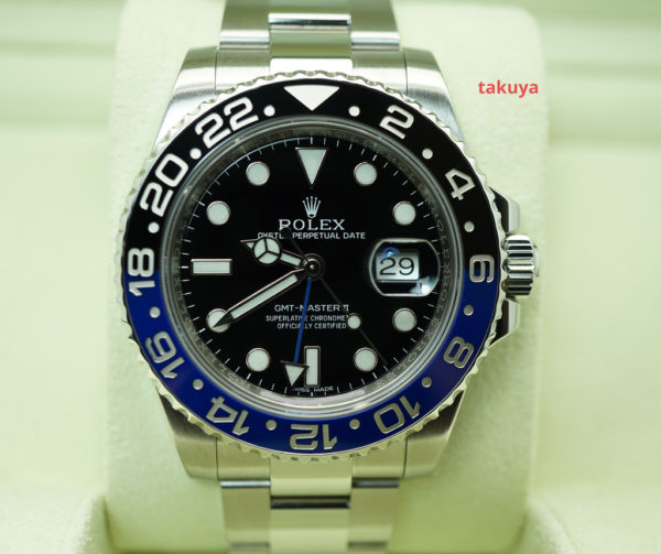 Rolex 116710BLNR GMT MASTER II BLACK BLUE BEZEL BATMAN FULL SET