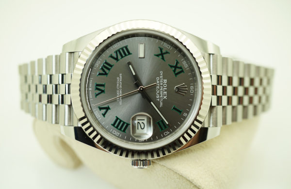 Rolex 126334 DATEJUST 41 FLUTED BEZEL WIMBLEDON SLATE DIAL JUBILEE 2021 FULL SET - Image 9
