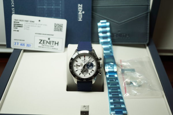 BRAND NEW ZENITH CHRONOMASTER SPORT EL PRIMERO Caliber 3600 WHITE DIAL 2021 FULL SET - Image 2