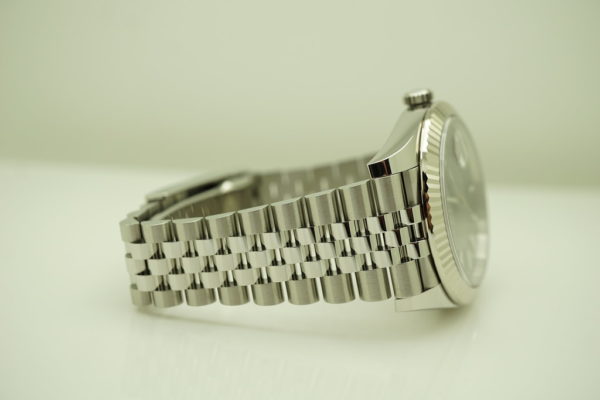 Rolex 126334 DATEJUST 41 FLUTED BEZEL RHODIUM DIAL JUBILEE WARRANTY FULL SET - Image 6