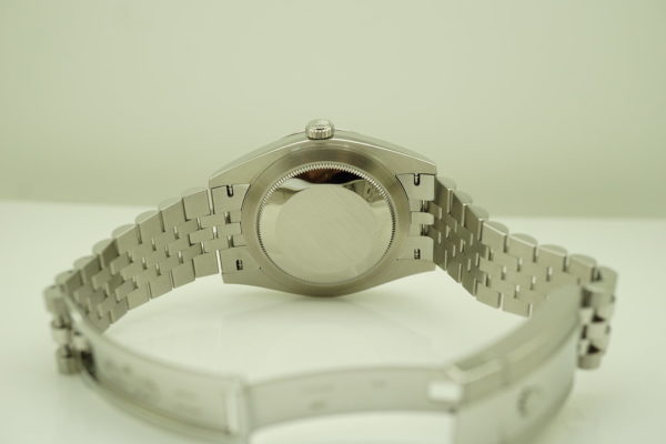 Rolex 126334 DATEJUST 41 FLUTED BEZEL RHODIUM DIAL JUBILEE WARRANTY FULL SET - Image 8