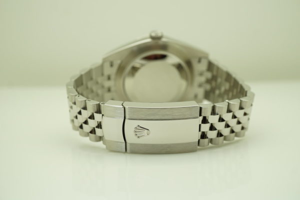 Rolex 126334 DATEJUST 41 FLUTED BEZEL RHODIUM DIAL JUBILEE WARRANTY FULL SET - Image 7