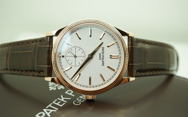 BRAND NEW Patek PHILIPPE 6119R CALATRAVA ROSE GOLD CLOUS DE PARIS 2021 FULL SET - Image 8