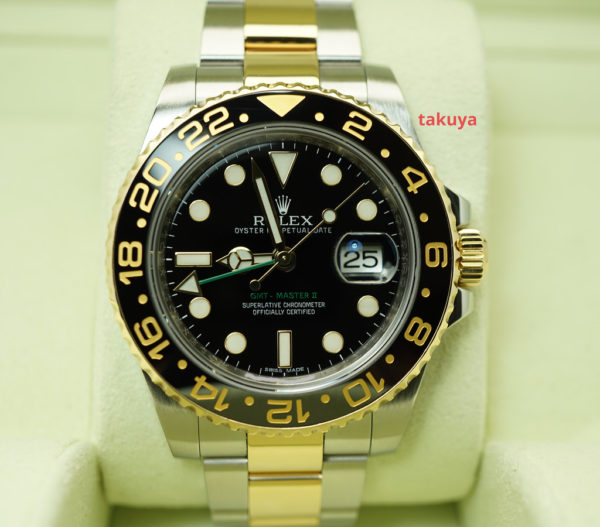 Rolex 116713LN GMT MASTER II CERAMIC BEZEL 18K YELLOW GOLD STAINLESS STEEL