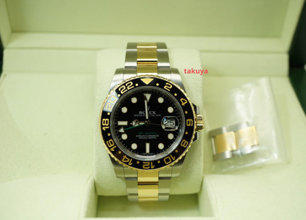 Rolex 116713LN GMT MASTER II CERAMIC BEZEL 18K YELLOW GOLD STAINLESS STEEL - Image 2