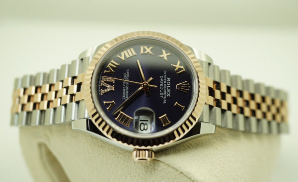 BRAND NEW Rolex 278271 DATEJUST 31 ROSE GOLD STEEL AUBERGINE VI DIAMONDS DIAL 2021 FULL SET - Image 9